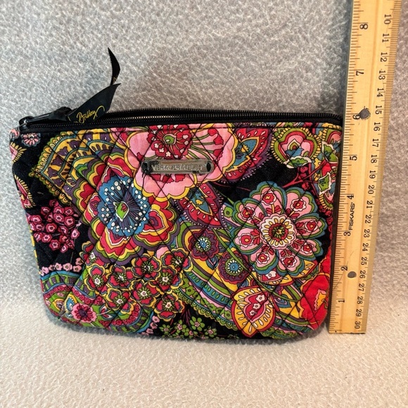 Vera Bradley Colorful Quilted Floral Cosmetic Make-up Accessory Bag Lined - Picture 3 of 7